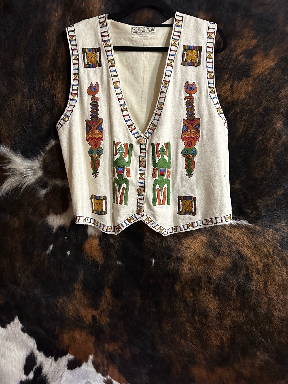 Vintage southwestern inspired tribal vest